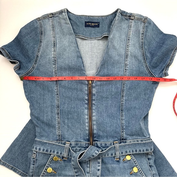 Ramy Brook Helena Denim Jumpsuit One Piece Size 29 - Picture 8 of 13